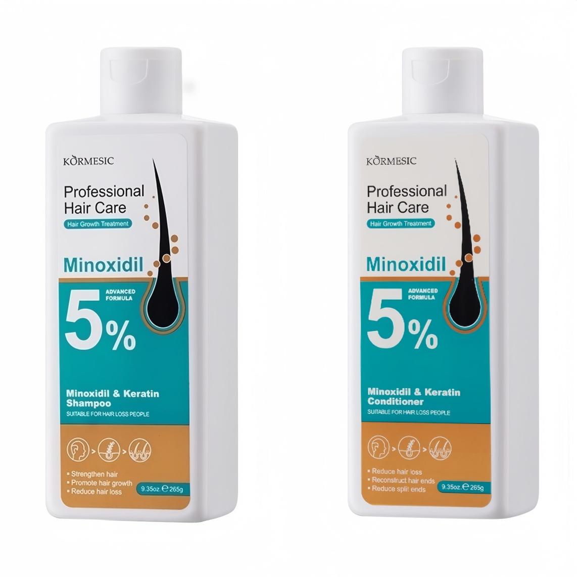 5% Minoxidil Hair Growth Set | Hair Serum / Shampoo / Conditioner / Scalp Massage Balm, Sold Separately or as a Kit. Activate Hair Follicles, Anti-Hair Loss, Repair Damaged Hair, Improve Hairline, Professional Hair Care Solution