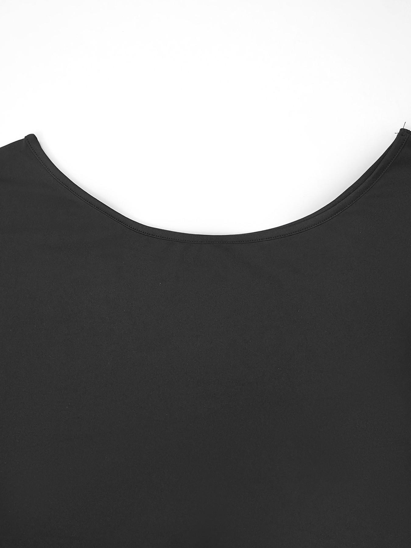 Women's Asymmetrical Shoulder T-Shirt, Casual Fitted Top, Solid Plain Design, Minimalist, Basic, All-Season Wear, Loose Fit, Ideal for Fitness and Dance, divorced mom core trend, betty boop, usa love island, edikted, Clothes