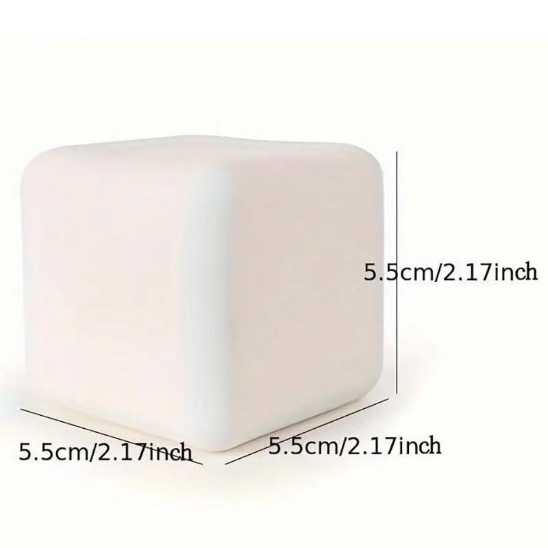 🤍 Clean Girl Desk Pet | Aesthetic Tofu Block Squishy | Minimalist Fidget Accessory