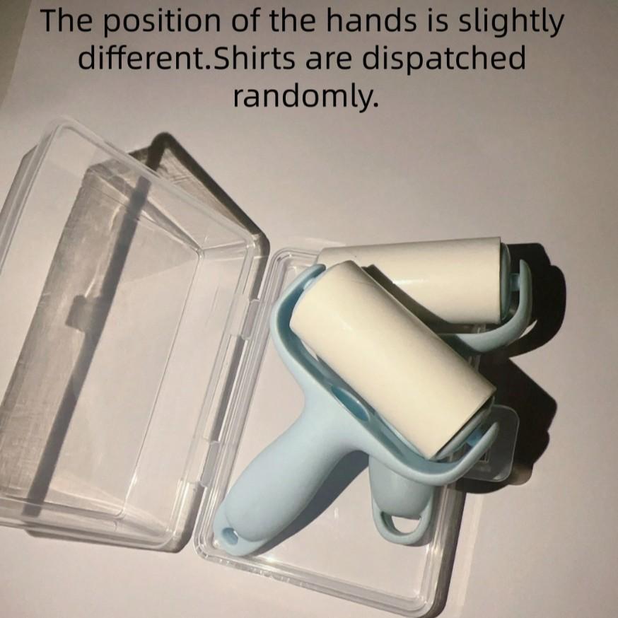 2-Set Convenient Mini Dust Removal Roller Set - 1 Handle + 3 Refill Rollers, Strong Adhesive for Pet Hair Removal, Easy to Use, Reusable Handle, No Electricity Required, Suitable for Pets, Clothes, Carpets, and Car Seats, An Essential for Pet Owners