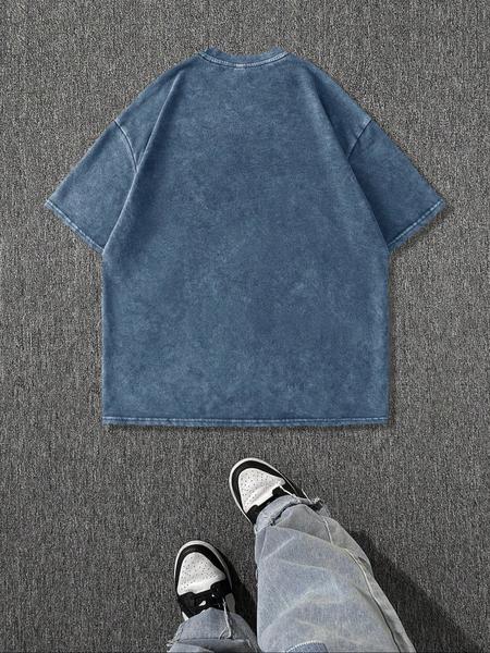 Men's Regular Fit Car Graphic Print Round Neck Tee, Vintage Trendy Casual Short Sleeve T-shirt for Daily Wear, Ladies Summer Outfit, Top