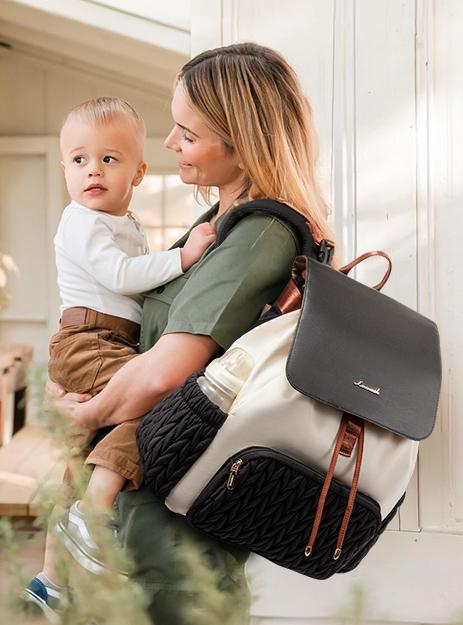 LOVEVOOK Diaper Bag Backpack, Small Baby Bag, Cute Baby Diaper Bag, Stylish Water-Resistant Travel Baby Bag for Mom, Baby Backpack with Changing Pad, Stroller Straps -Khaki TikTokShopBlackFriday Christmas Gift Ideas