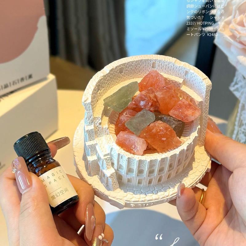 Roman Colosseum Scent Diffuser Stone, Natural Crystal, Long-Lasting Home Fragrance, Elegant Gift Box, Odor Eliminator, Room Decor