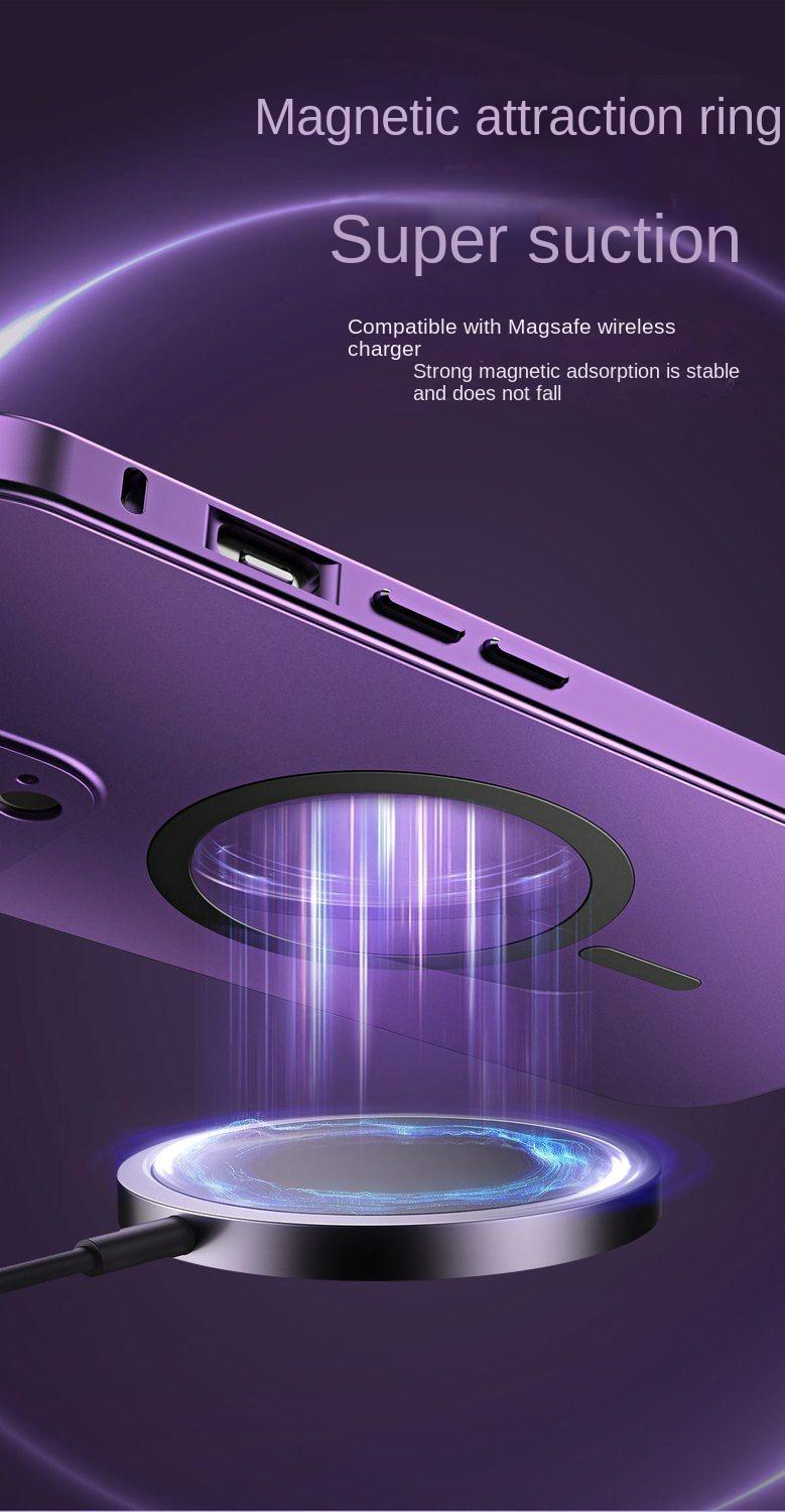 [LX]2025 Luxury Ultra Thin Original Machine Spring Fastener Protection Shell For IP16 15 14 13 12 Promax Aluminium Metal Frame With Lens Protective Magsafe Magnetic Wireless Charging Drop-Resistant Screen Protection Smartphone Cover Shockproof Phone Cases