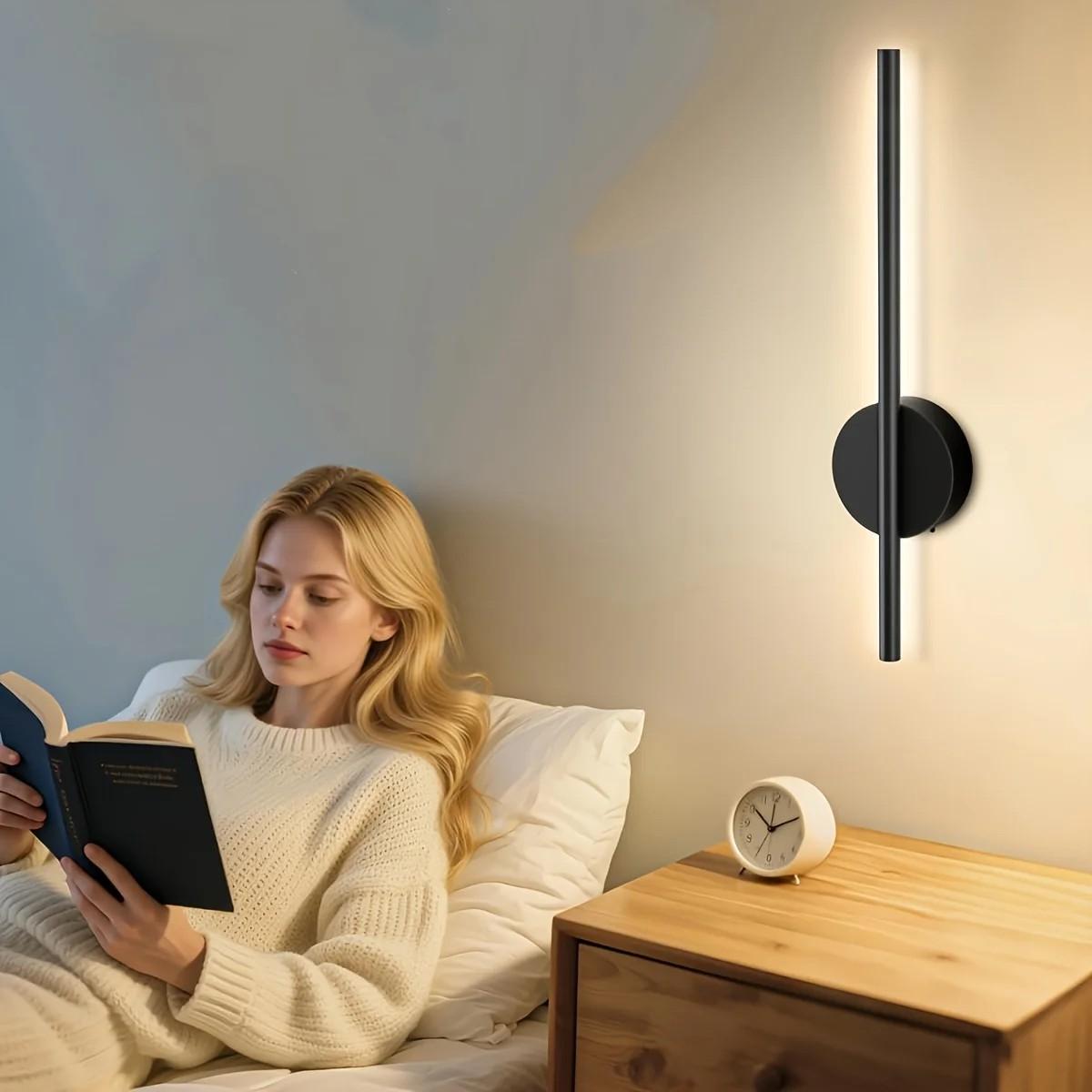 Wireless Charging Wall Lamp Battery Powered Remote Control Dimmable Indoor Decorative Light, Adjustable Brightness LED Nightlight, Dimmable Lighting