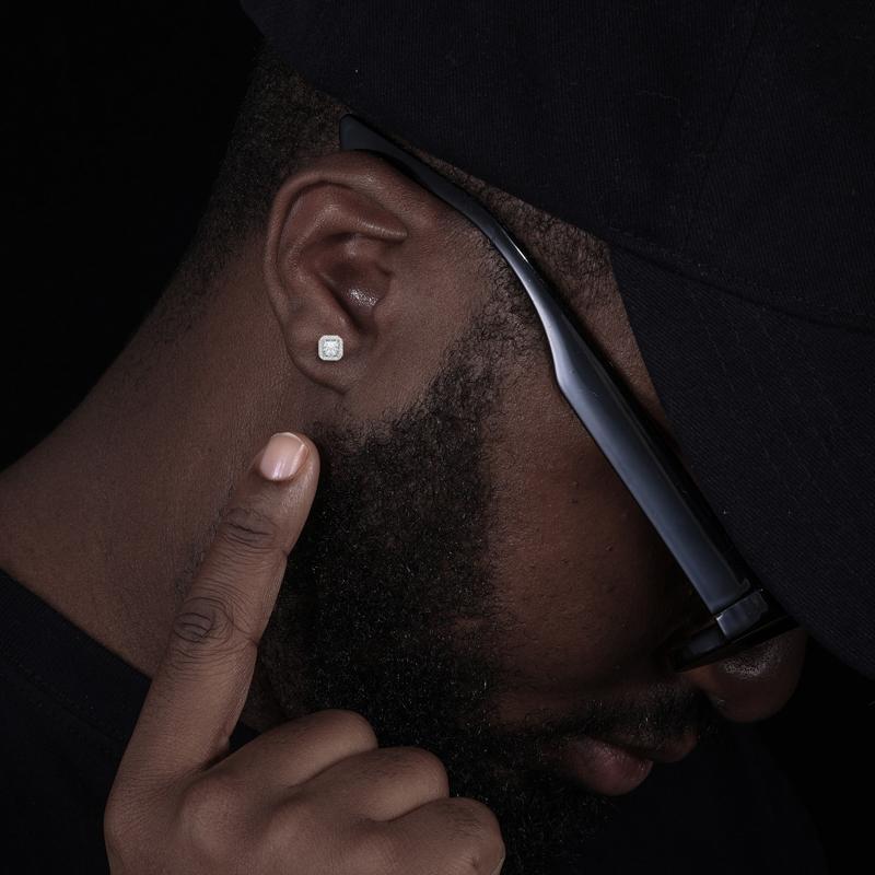 【#E544】Three Sizes Iced Out Stud Earrings UCCIYO Synthetic Moissanite Earrings For Women 925 Sterling Silver Stud Earring Men Hip Hop Jewelry Couple Gift