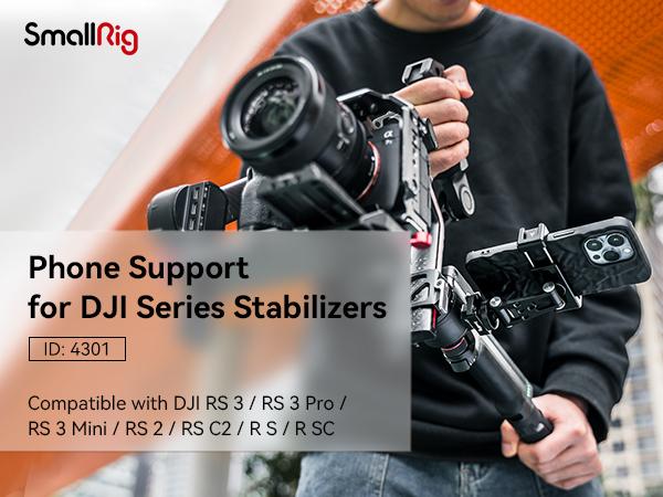 SMALLRIG Universal Phone Tripod Mount, Metal Cell Phone Mount with Cold Shoe Mount and M4 Screws for DJI Stabilizers, Free Adjustment Phone Mount Adapter for iphone16 Pro/MAX, for Samsung Galaxy - 4301 Smartphone Accessories SMALLRIG Universal Phone Tripod Mount, Metal Cell Phone Mount with Cold Shoe Mount and M4 Screws for DJI Stabilizers, Free Adjustment Phone Mount Adapter for iphone16 Pro/MAX, for Samsung Galaxy - 4301 Smartphone Accessories