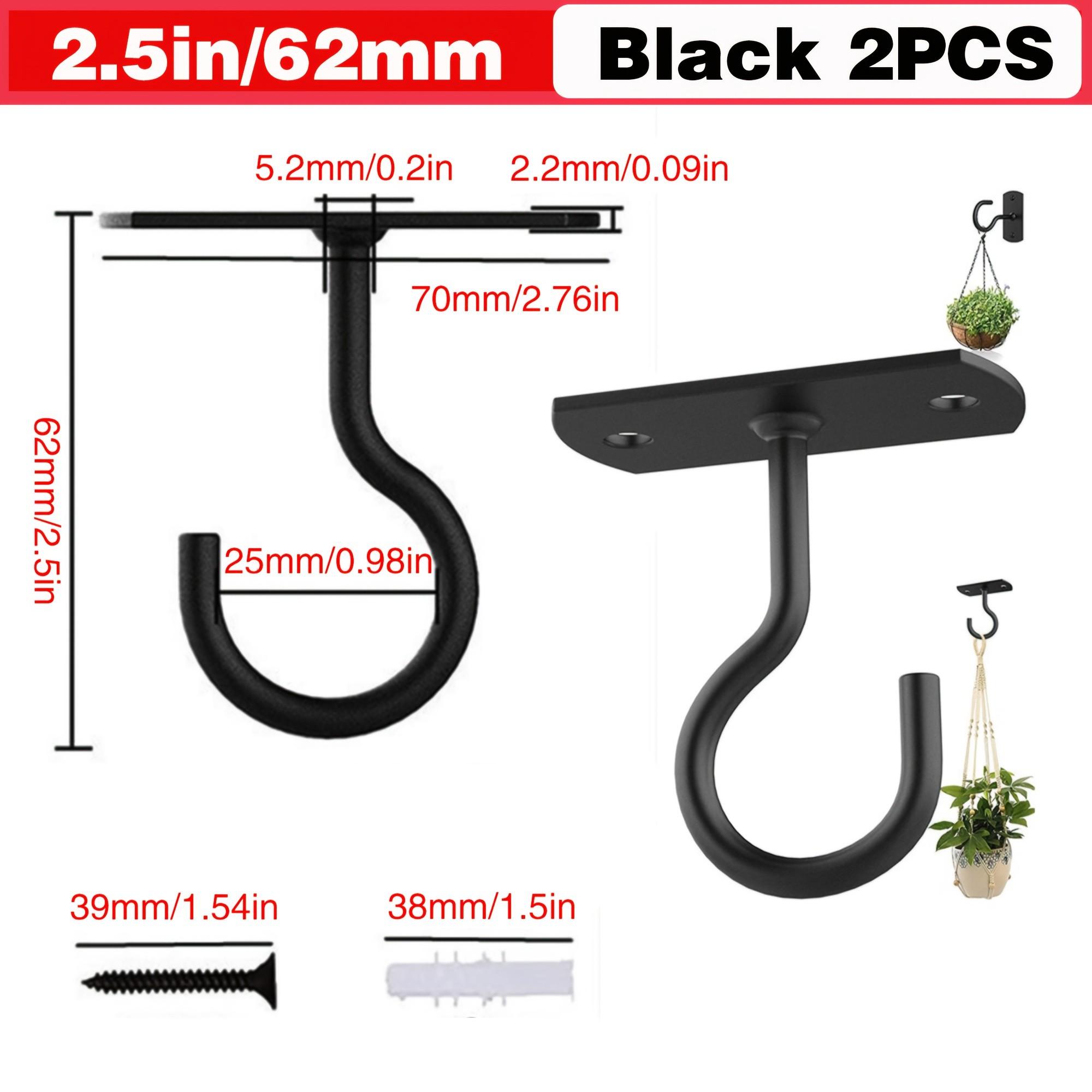 2-Pack Ceiling Hooks for Plants Bird Feeders Decorations Easy Install Wall-Mounted Hangers Suitable for Lights Lanterns Wind Chimes