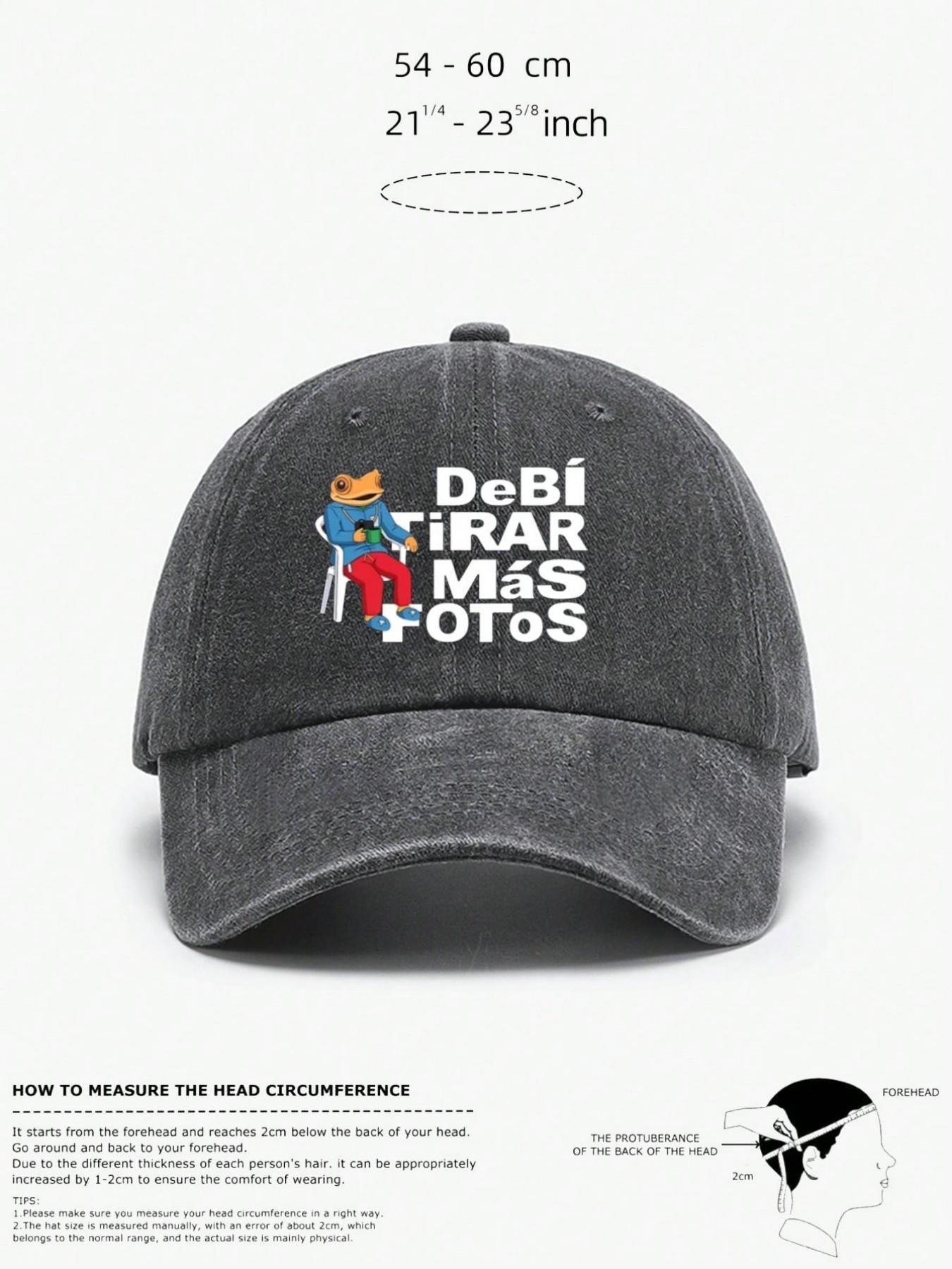 1PC Dtmf Puerto Rico Print Baseball Cap, Casual Vintage Style, Adjustable Lightweight Sun Protection Hat, Ideal for Outdoor Sports & Daily Wear