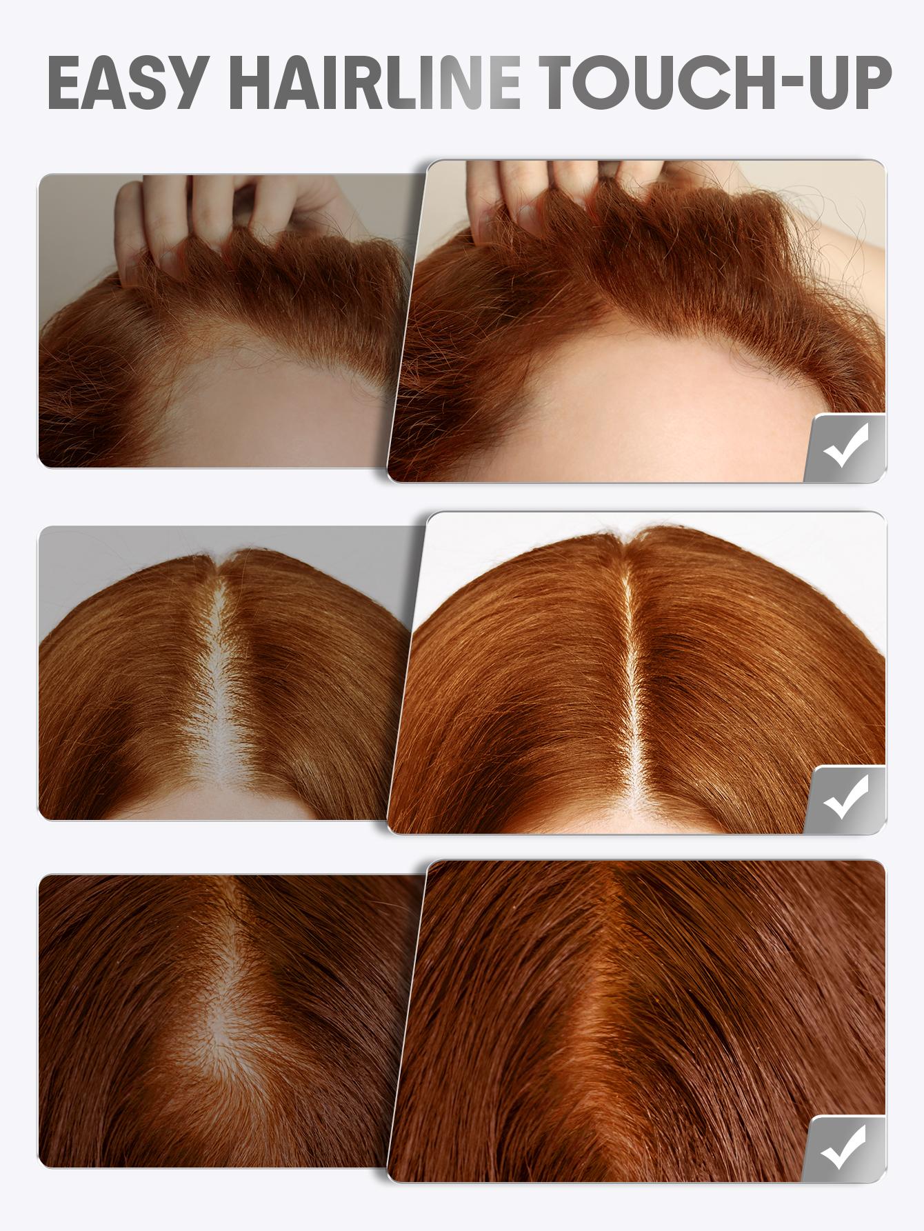 SHEGLAM HAIR Fix & Fill Hairline Powder-Spice,4-IN-1 Hairline Powder Stick For Hairline,Parted Hair,Contour Powder And Brow Powder,Quick Fix For Sparse Hairline,Hair Shadow Powder,Root Touch Up Hair Powder,Long-Lasting Results-Effortlessbeauty