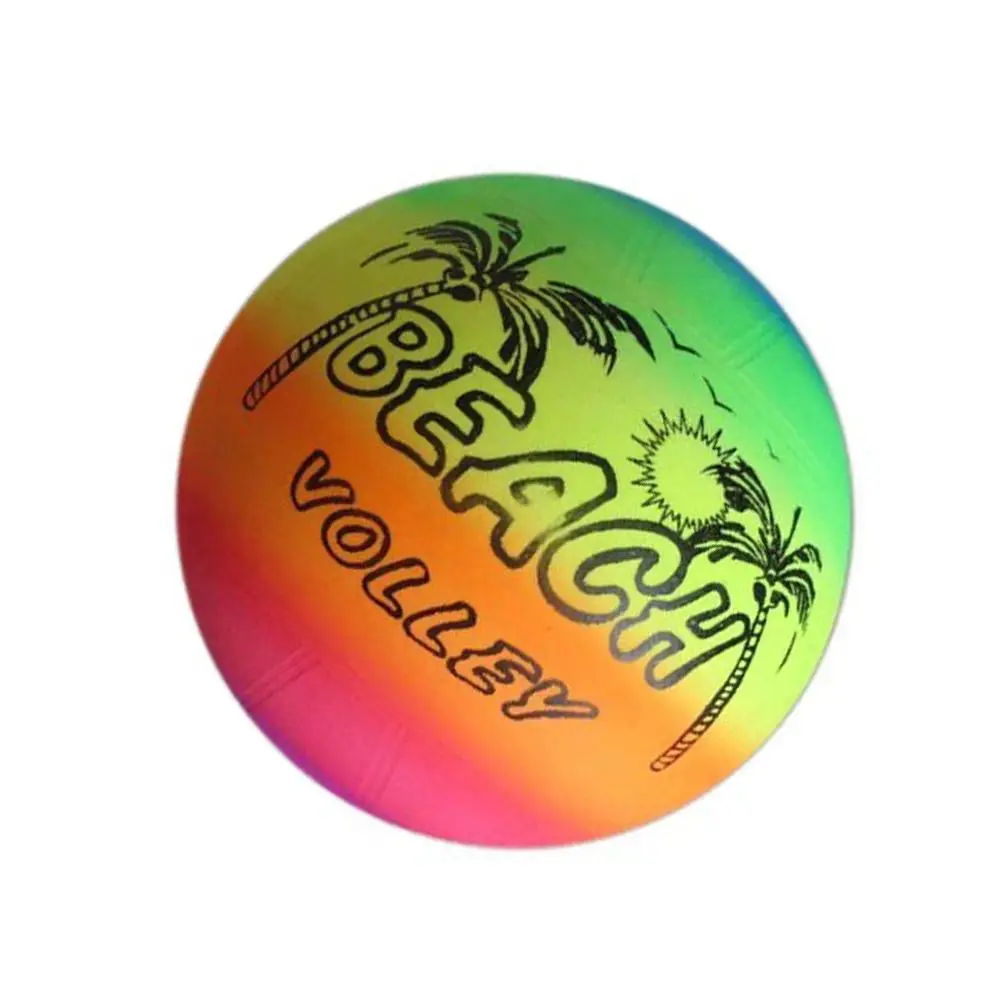 Rainbow Ball Bright Color Sports Play Ball for Kids Catching Throwing Outdoor Indoor Birthday Beach Games Kickball