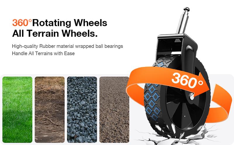 【NADONLI】 2025 Foldable Wagon with Wheels, Portable Heavy Duty Collapsible Beach Cart - Large Capacity Utility Wagon for Shopping, Sports, Camping，Garden，Grocery - Black