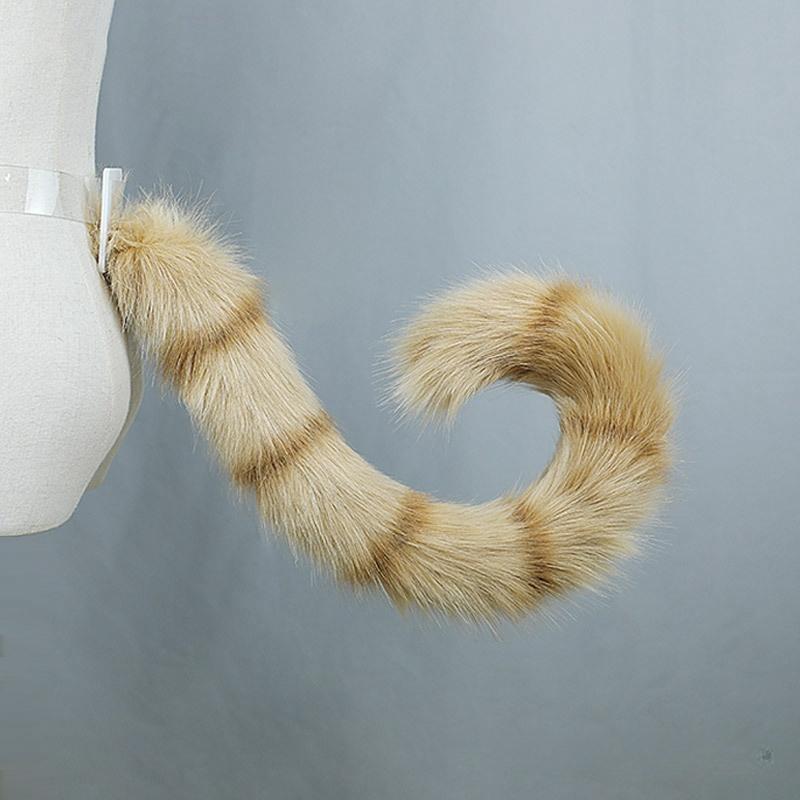 Tiger Spot Cat Ears Furry Tail Women Girls Lolita Animal Ears Hair Hoops Plush Tail Cosplay Costume Accessories