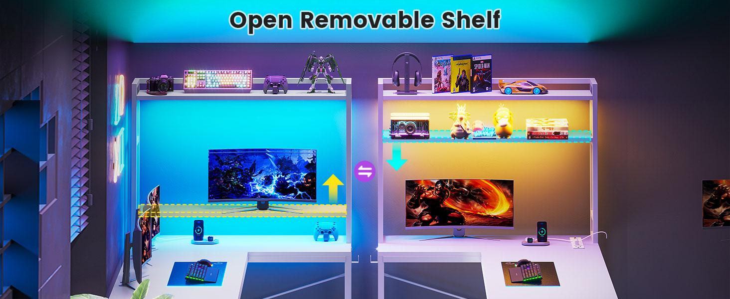 SEDETA 45.3-inch L-Shaped Desk Reversible Gaming Desk Desk Desktop Workstation Furniture Shelves Organization Office Study Modern Design SEDETA 45.3-inch L-Shaped Desk Reversible Gaming Desk Desk Desktop Workstation Furniture Shelves Organization Office Study Modern Design