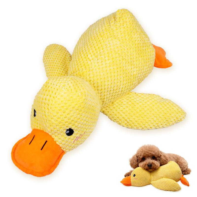 Dono Squeaky Dog Chew Toy,2025 New Interactive Duck Toy with Quack Sound for Dogs Teeth, Soft Stuffed.The perfect, durable companion for dogs of all breeds and sizes.(Yellow) Dono Squeaky Dog Chew Toy,2025 New Interactive Duck Toy with Quack Sound for Dogs Teeth, Soft Stuffed.The perfect, durable companion for dogs of all breeds and sizes.(Yellow)