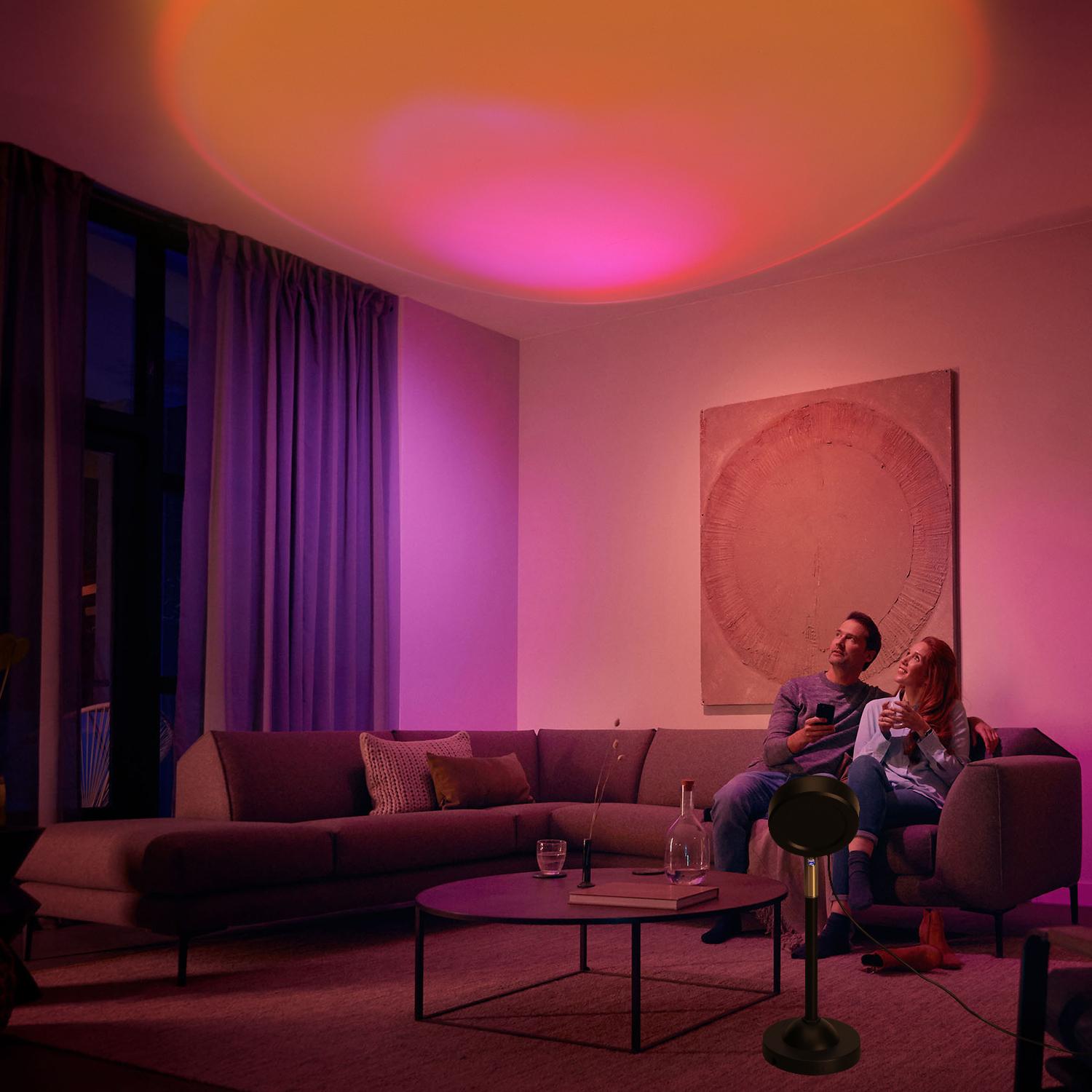 Fall Sunset Lamp Projector Light 180 °   Adjustable Sunset Mood Lamp, 4 Modes, Remote Control RGB Ambient Night Light for Bedroom, Gaming Room, Live Streaming Photography & Parties Home Wall Decor Party Live Streaming Christmas Gift valentines gift ideas