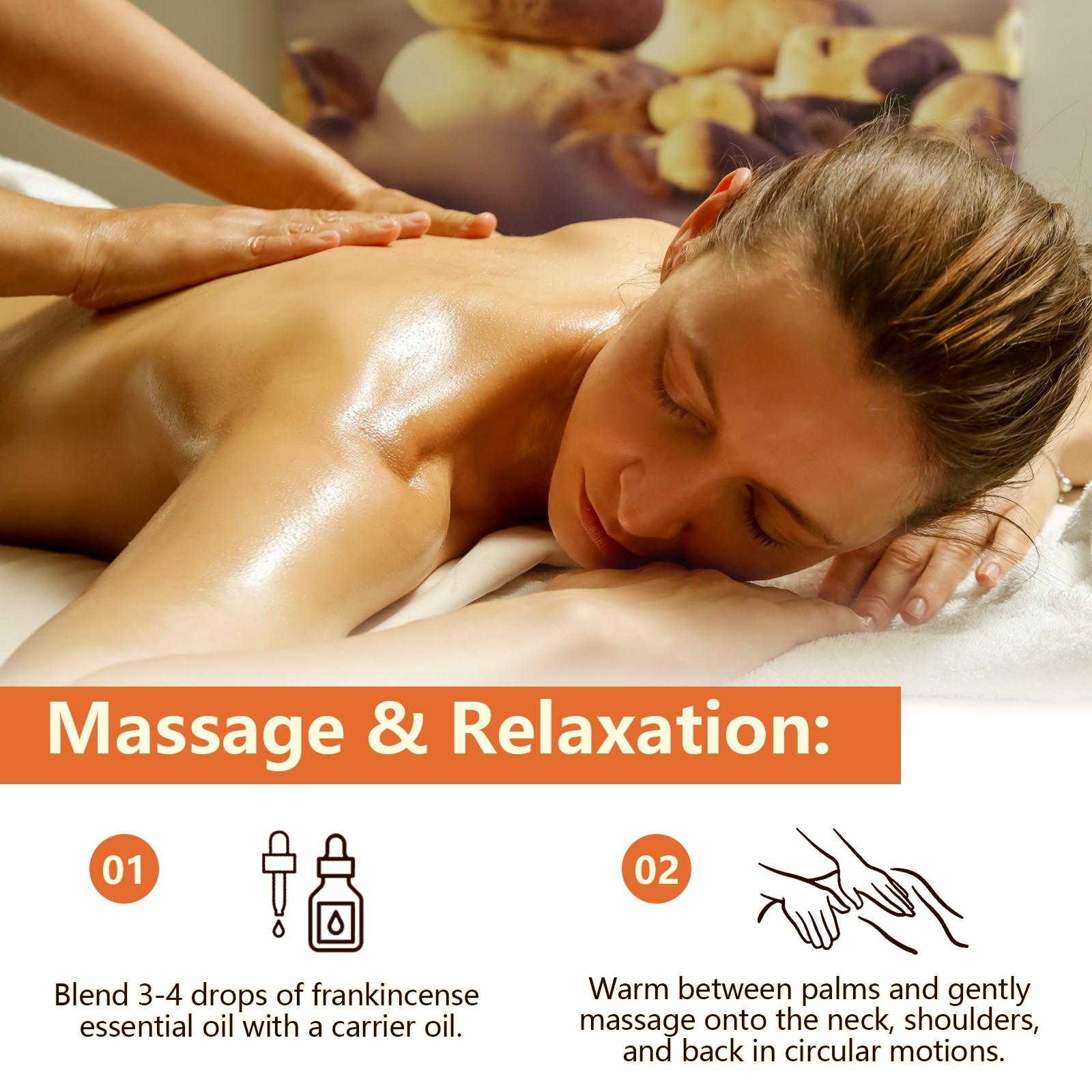 Frankincense Essential Oil, 60 ml of frankincense essential oil, used for moisturizing and nourishing the hair, nails and face. It can be used in diffusers, humidifiers, massages and soaps. Essential for home use, suitable for both men and women.