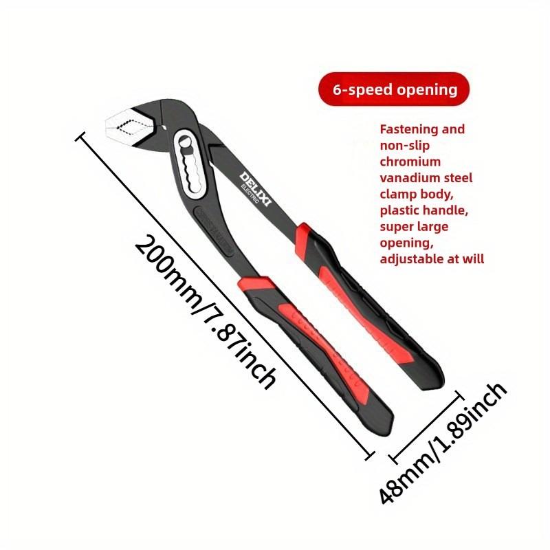 Industrial Grade Chrome Vanadium Steel Multi-Function Tool, Large Mouth Pliers, Dual Color Anti-Slip Handle Wrench, Adjustable Pipe Clamp, Hand Tools, Hardware