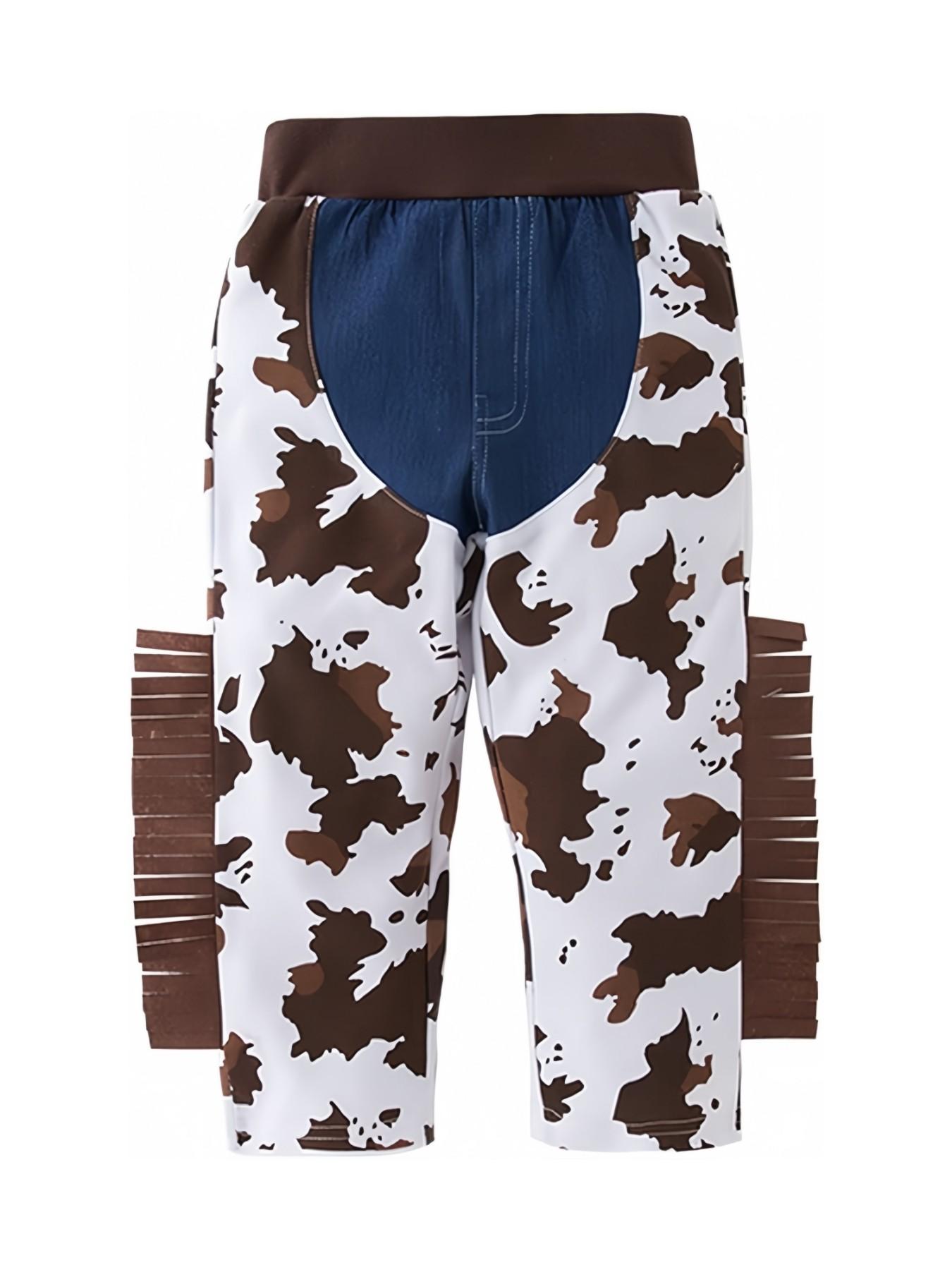 Kid Cowboy Costume 4pcs Set Boys Halloween Cosplay Event Dress Up Parties Stage Performance Outfits