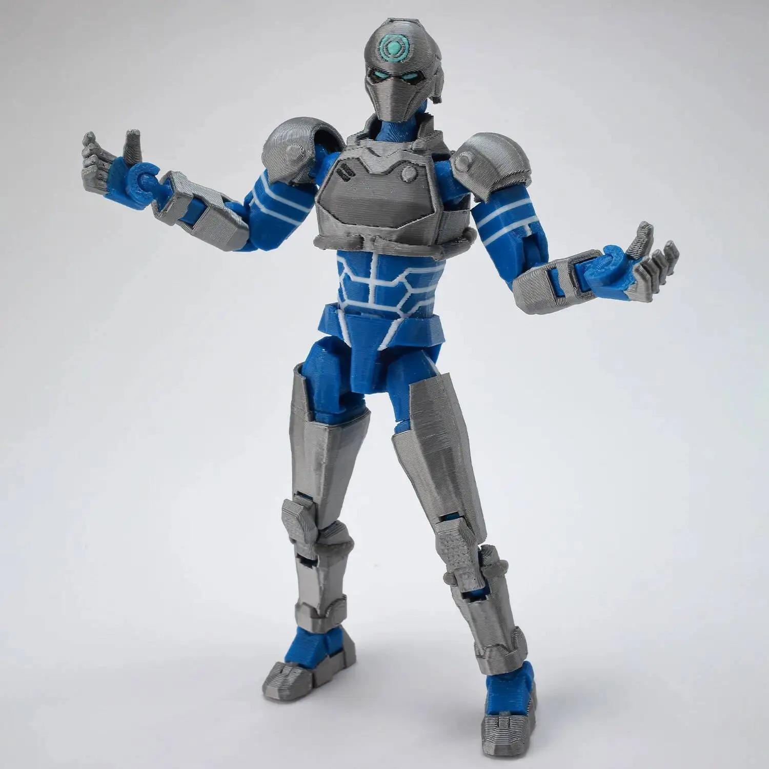 9L3D DIY Shapeshift Articulated Figurine - Titan13 T13 Dummy with 13 Joints, Movable Multi-Pose 3D Model Toy, Desktop Collectible, Tech Jacket Accessory, Gifts for Boys, Toy Photography Prop