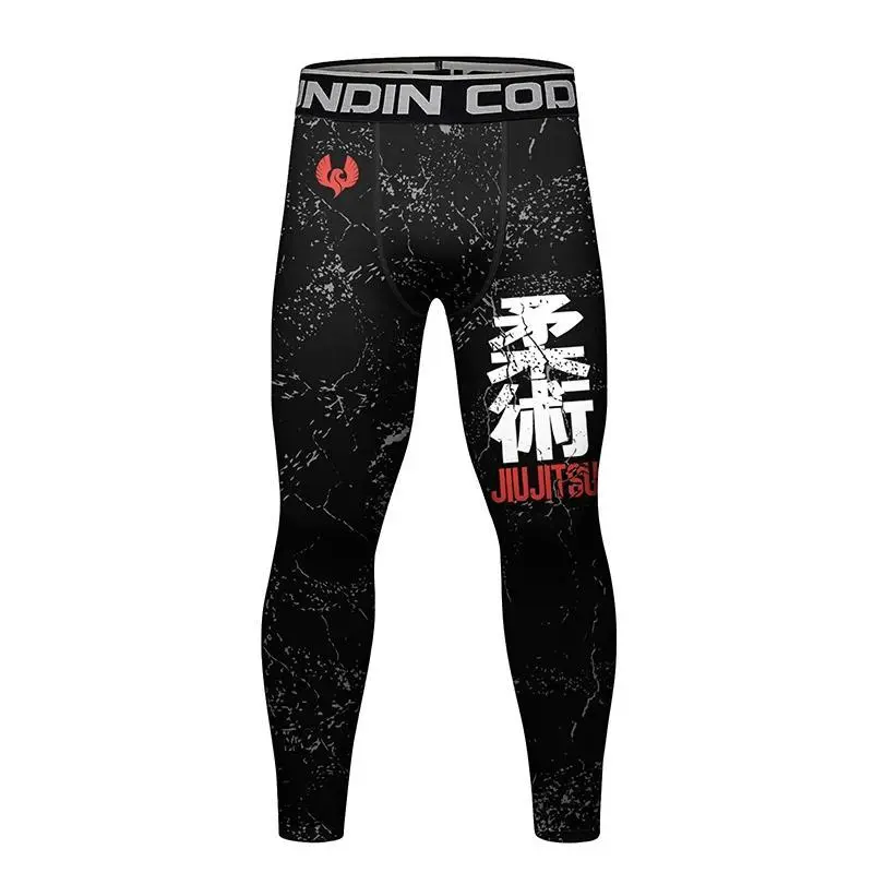 New MMA T-shirt +Pants Set Jiu Jitsu Rashguard For Men Brazilian Grappling Bjj Boxing Rash Guard Sport Clothing Muay Thai Shorts