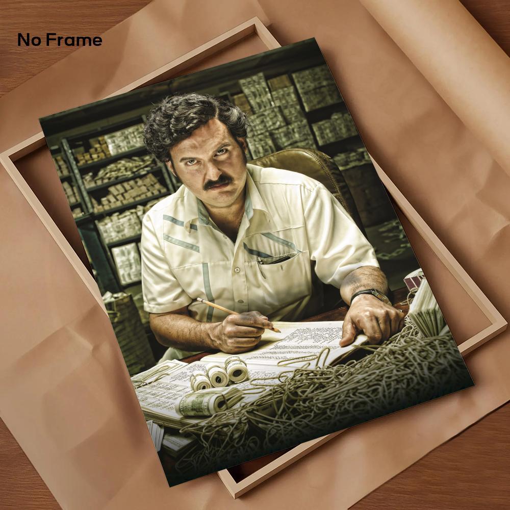 Classic Movie P-Pablo E-Escobar Poster HD Sticky Waterproof Wall Art | High Quality Print Aesthetic Home Living Bedroom Bathroom hallway Decor Trendy Room Decoration | Multiple Size Options Available