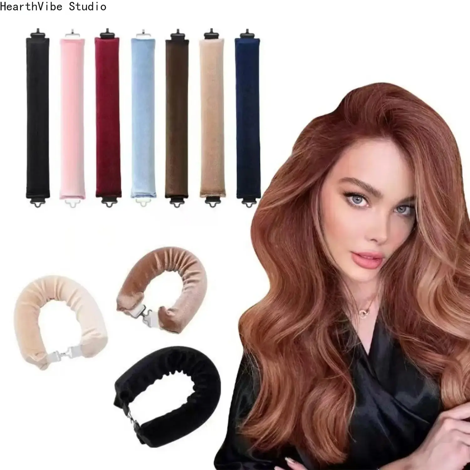 Heatless Curling Rod Headband Set, No Heat Hair Curlers for Women, Silk Satin Overnight Big Wave Roller Styling Tool, DIY Lazy Hair Curler Kit for Long Medium Hair, Travel Self Care Beauty Gifts