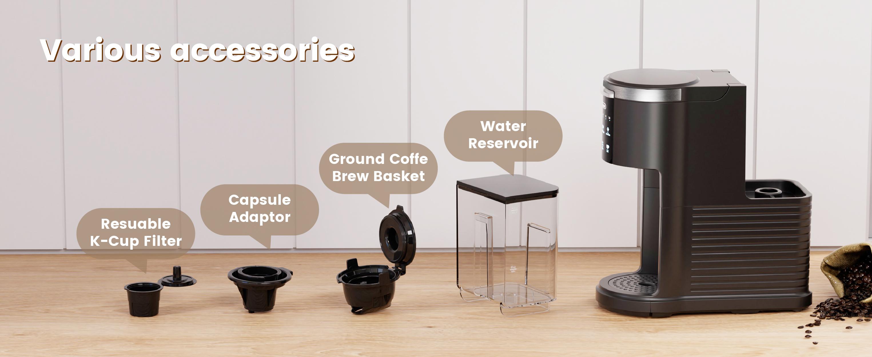 【Springtok】Gevi EzPod Single Serve Coffee Maker – Compact & Portable, Compatible with Pods & Ground Coffee, 40 oz Reservoir, Iced Coffee Maker, Black 【Springtok】Gevi EzPod Single Serve Coffee Maker – Compact & Portable, Compatible with Pods & Ground Coffee, 40 oz Reservoir, Iced Coffee Maker, Black