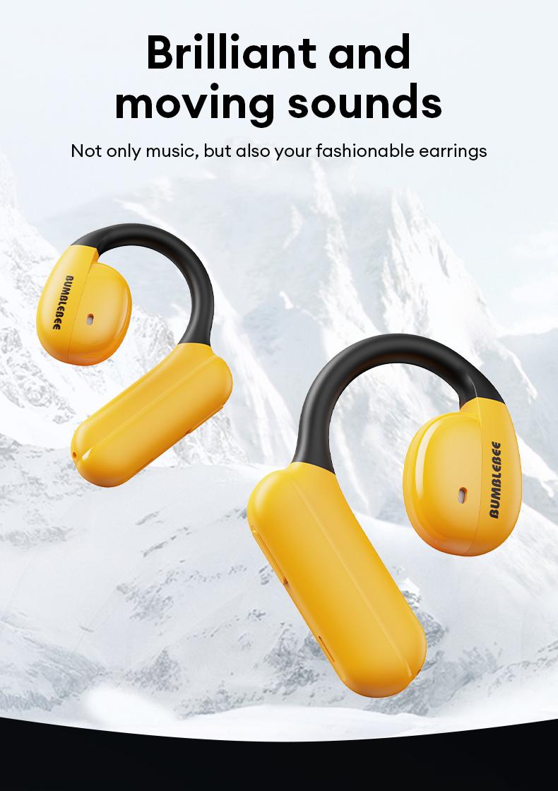 Transformers T21 Ear-Mounted Bluetooth Headset Bluetooth 5.4 360°Stereo Sounds Effects Large Capacity Battery