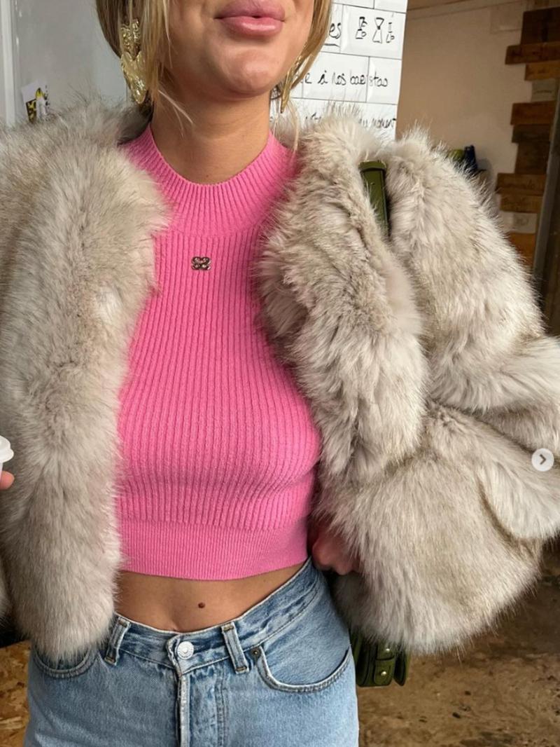 Women's Solid Color Faux Fur Jacket, Casual Long Sleeve Open Front Outerwear for Fall & Winter, Women's Clothing for Daily Wear, Coats, Womenswear