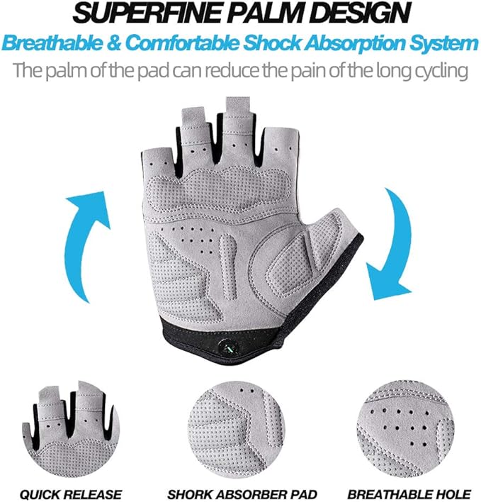 ROCKBROS Cycling Gloves for Men Mountain Bike Gloves Bicycle Gloves SBR Pad Anti-Slip Road Riding Gloves for Spring, Autumn Breathable Sports Gloves ROCKBROS Cycling Gloves for Men Mountain Bike Gloves Bicycle Gloves SBR Pad Anti-Slip Road Riding Gloves for Spring, Autumn Breathable Sports Gloves