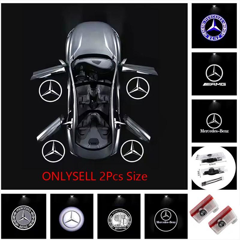 2PCS Car Mercedes-Benz Door Welcome Light Logo Badge LED HD Projector Light Welcome Light Decoration Car Accessories for Mercedes-Benz CLA W117 C117 CLS W218 C218 C-Class Coupe C205 S205 E-Class Coupe C207 A207 M-Class [W166] E-Class E2001 E300L E450L