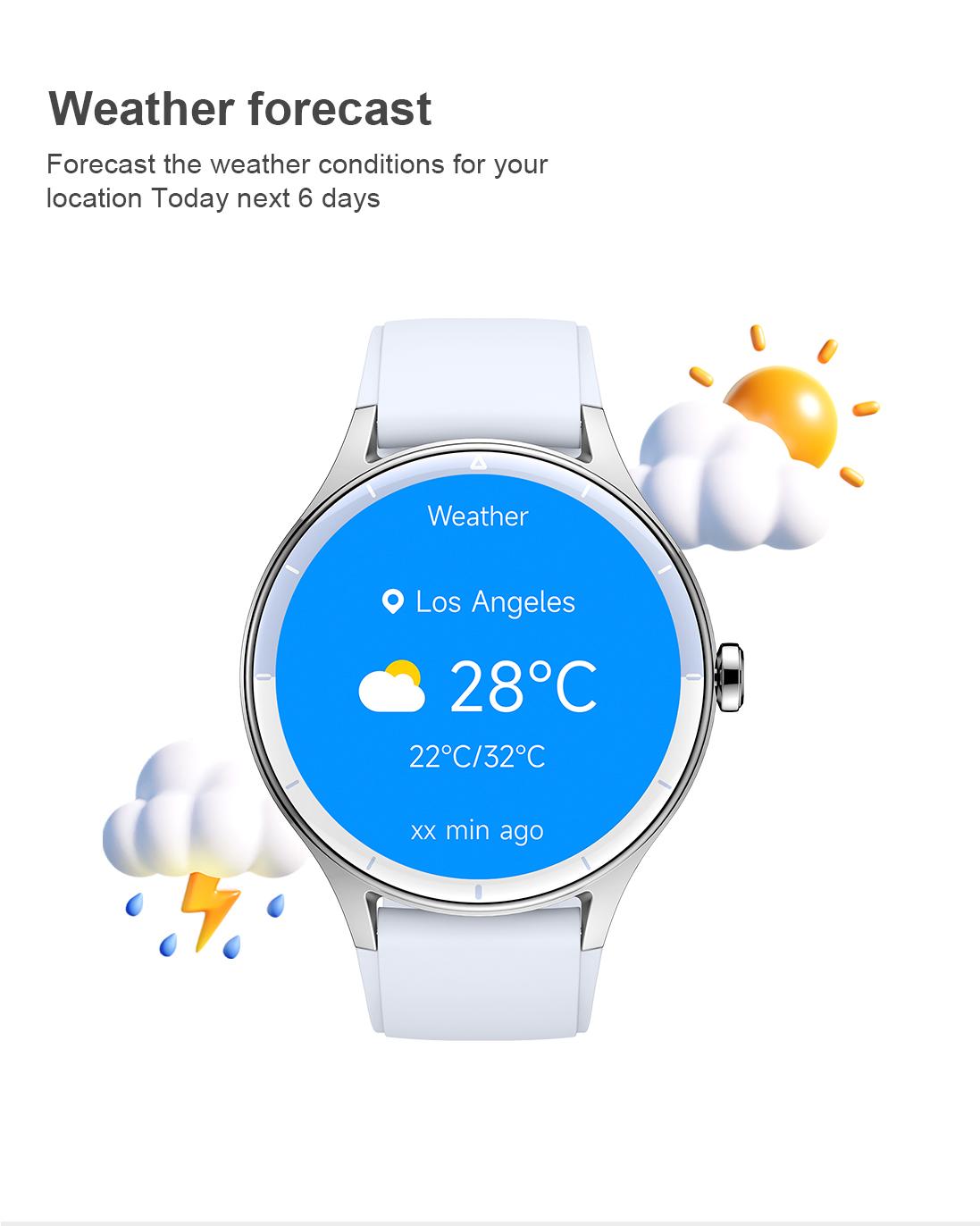 DR06 Stylish Round Smart Watch for Women Slim Versatile Heart Rate Sleep Monitor for Office Commuting Casual Wear