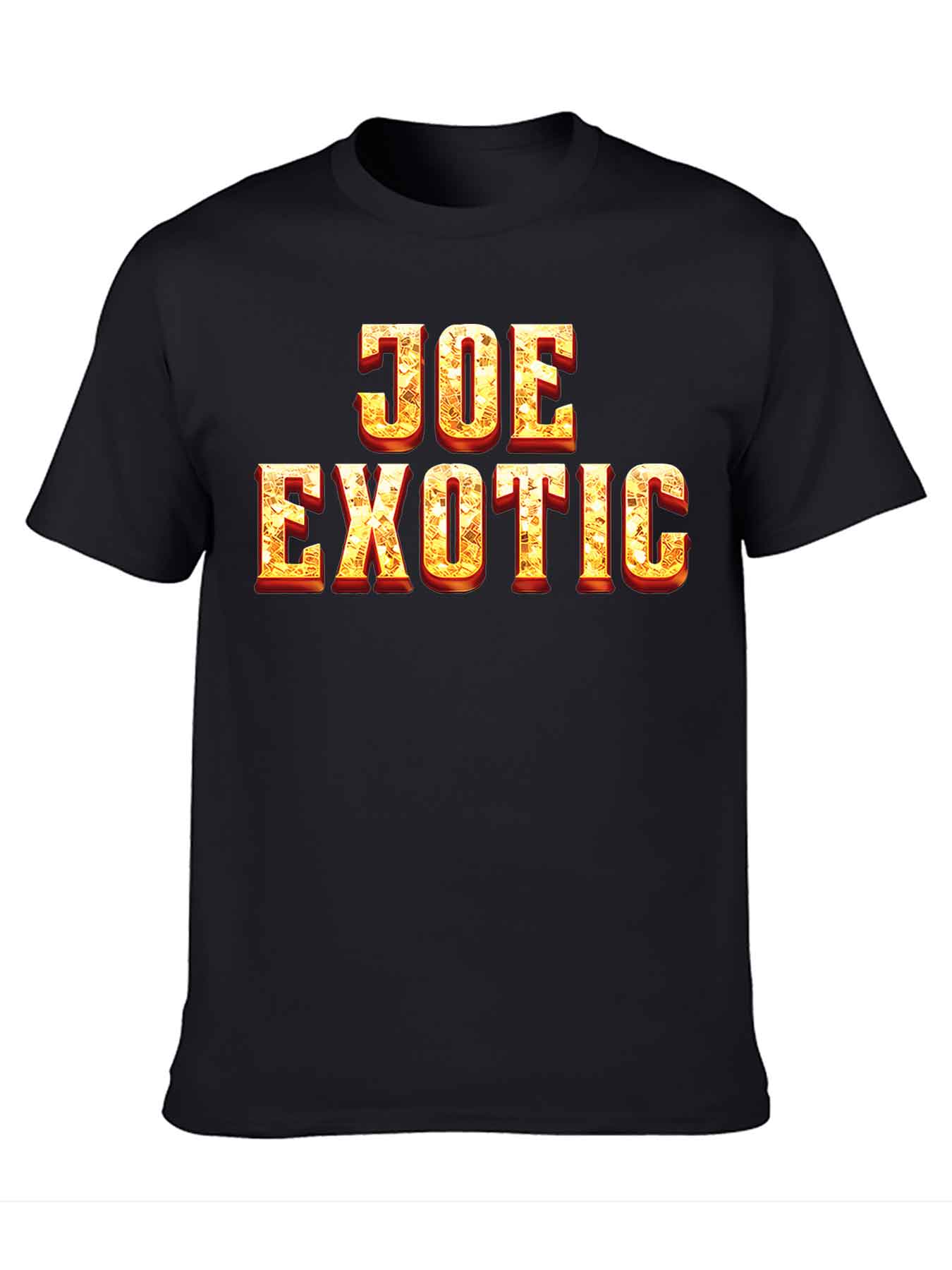 JOE EXOTIC 2026 new model Black/White Tee Stylish & Comfortable Loose Crew Neck Short Sleeve T-shirts Versatile On Trend Eye Catching Printed Graphic Casual Tee for Daily Wear Outings & Leisure