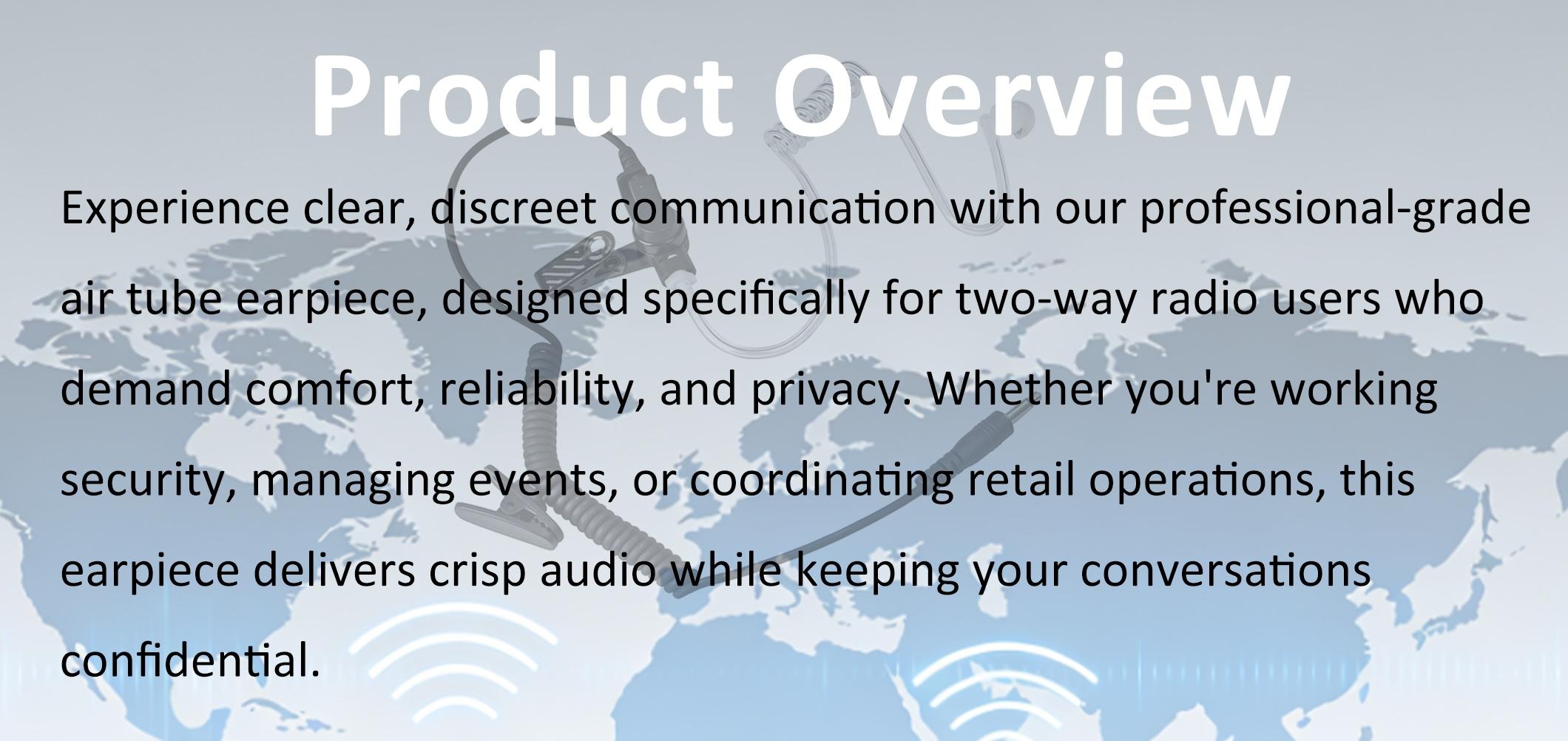 YNIBST 3.5mm Receiver/Listen Only Surveillance Radio Earpiece Compatible with Two-Way Radios, Transceivers and Radio Speaker Mics Jacks with Acoustic Coil Tube Walkie Talkie Headset for Security, Police and Law Enforcement Use