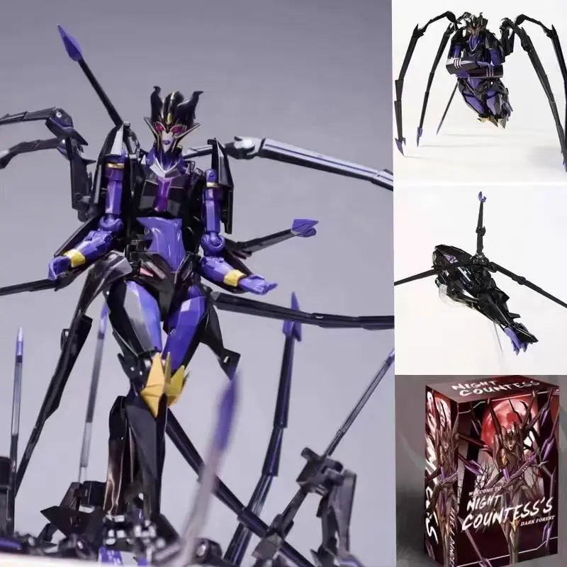 APC Toys Transformation Night Countess Blackarachnia Airachnid Action Figure with Customizable Parts Set Dolls