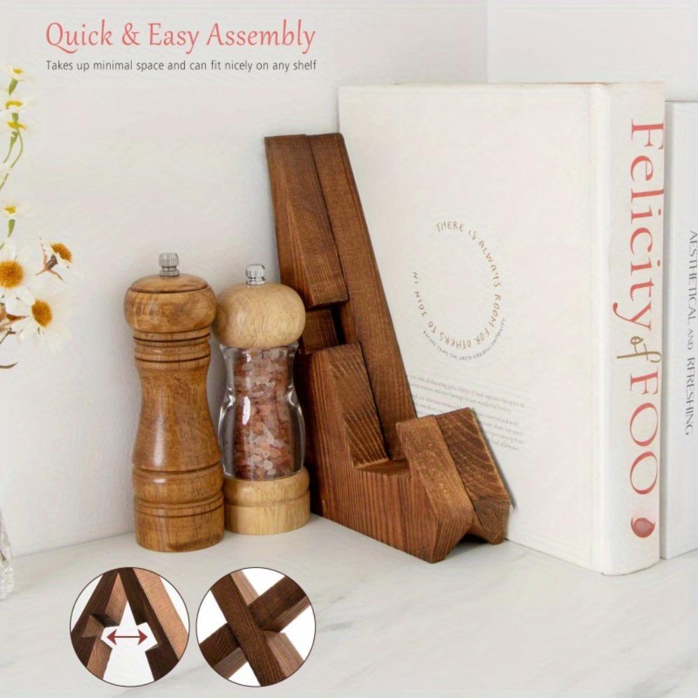 1/2pcs Handmade Composite Wood Recipe Holder - Modern X-Leg Design Kitchen & Desk Organizer, Smooth Surface Menu Display for Family Recipes, Elegant Natural Wood Grain Finish, Ideal Christmas/Easter/Wedding/Birthday Gift