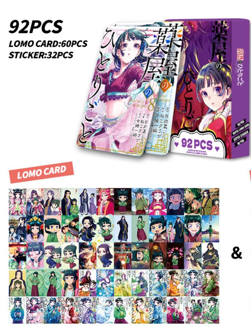 92pcs Photo Cards, Drug House Girl Dual-Sided Small Cards, Lomo Cards, Anime Peripheral Collection Box, Collectible Card Set