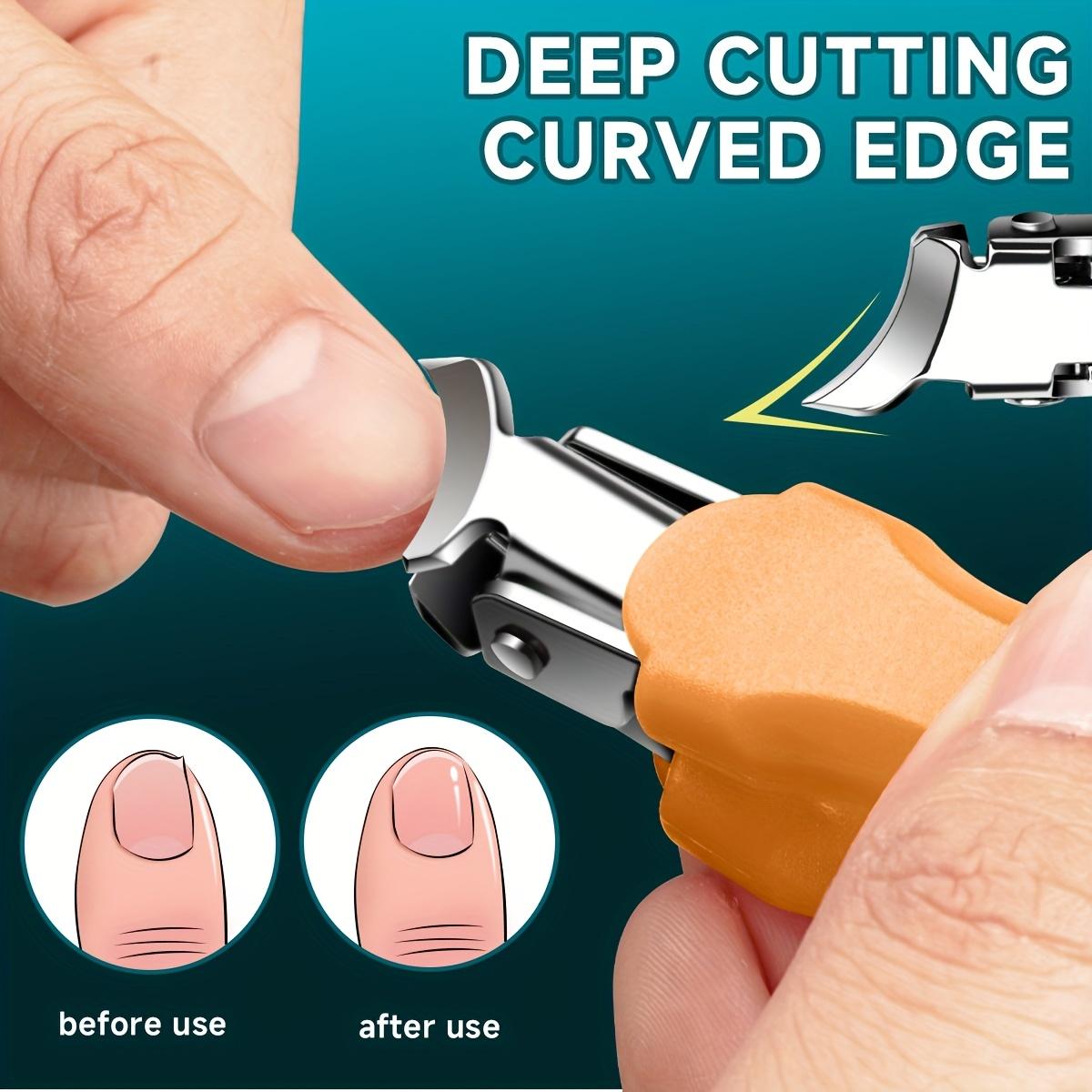 Specialized nail clippers for thick and hard toenails - Large opening anti-splash design, ultra-sharp blades, suitable for embedded toenails, for both home and salon use - Durable structure, nail embedding care, compact storage, classic style, sturdy cons