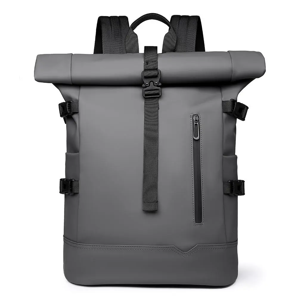 BIGWIG Roll-top Laptop Backpack for Men and Women, Casual Backpack for 15.6-inch Laptops, Waterproof and Durable Outdoor Backpack, Roll-top Fashionable Casual Backpack, Suitable for Hiking and Daily Commuting for Men and Women