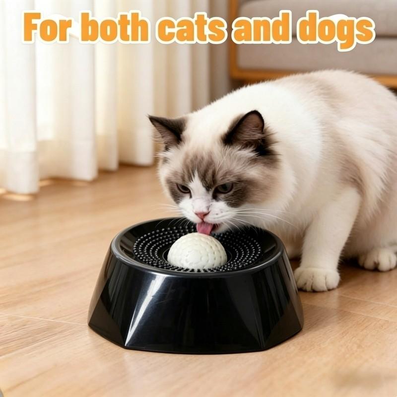 Interactive Dog Licking Toy, Ball Design, Tongue Cleaning, Non-Slip Slow Feeder Bowl, Training Puzzle Toy for All Breeds