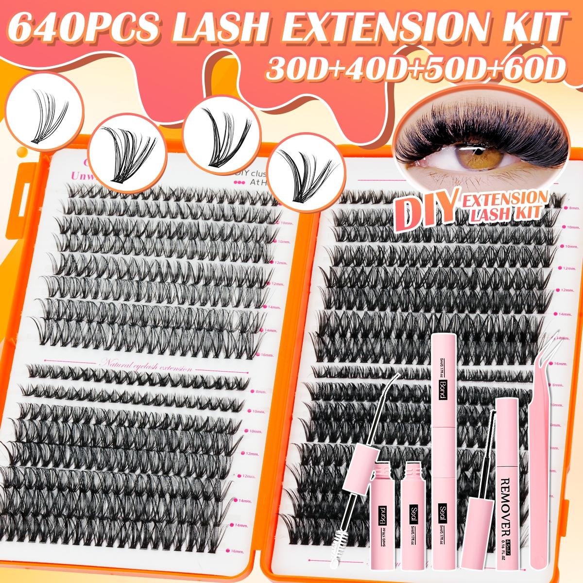 3-Piece Eyelash Adhesive & Sealing Kit, Personal Lash Glue for Strong Fix, DIY Eyelash Extensions & Remover with Brush, Allergy-Free Liquid Gel