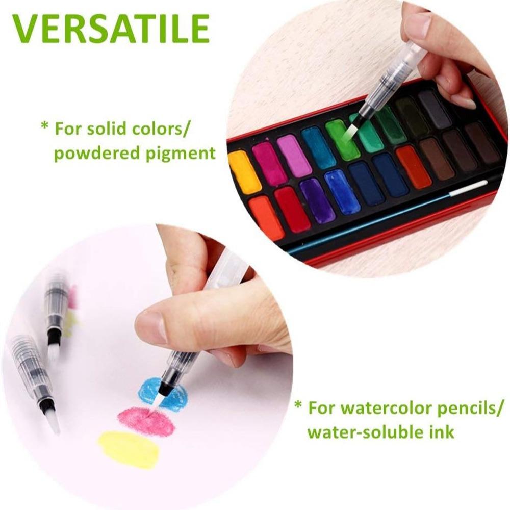 6PCS Water Brush Pens for Watercolor, Water Color Pen, Watercolor Paint Pens, Refillable Water Paint Brush ，Watercolor Pens