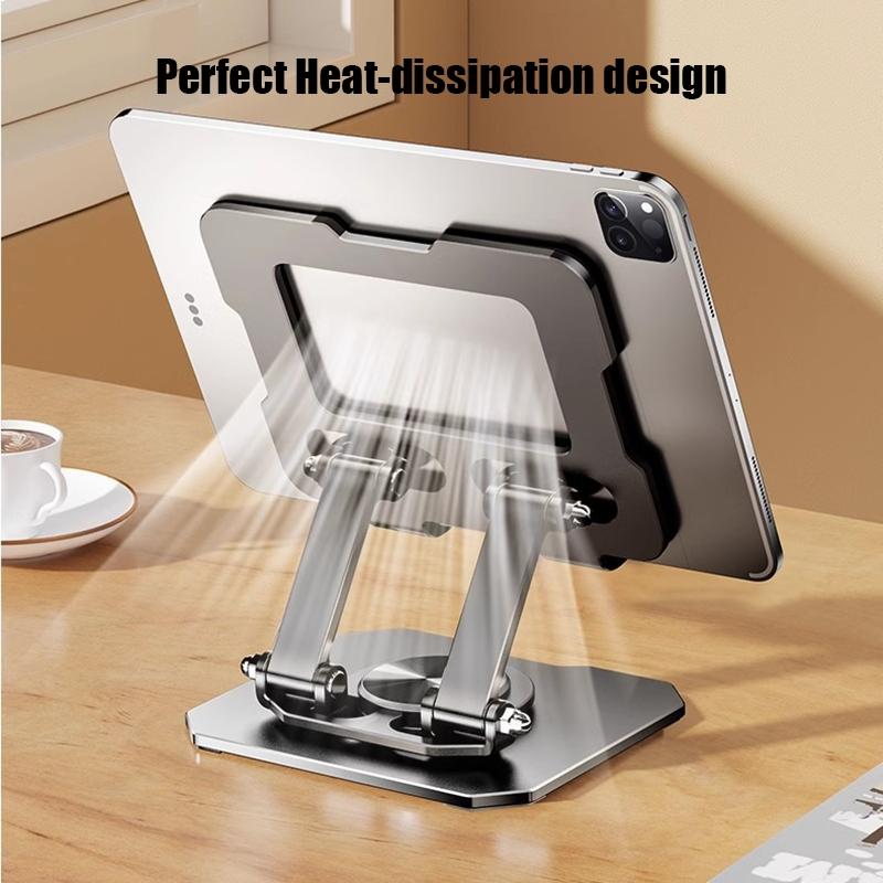 Adjustable Laptop Stand, Computer Stand with 360 Rotating Base, Ergonomic Laptop Riser Mount for Desk Foldable Protable Computer Desk.