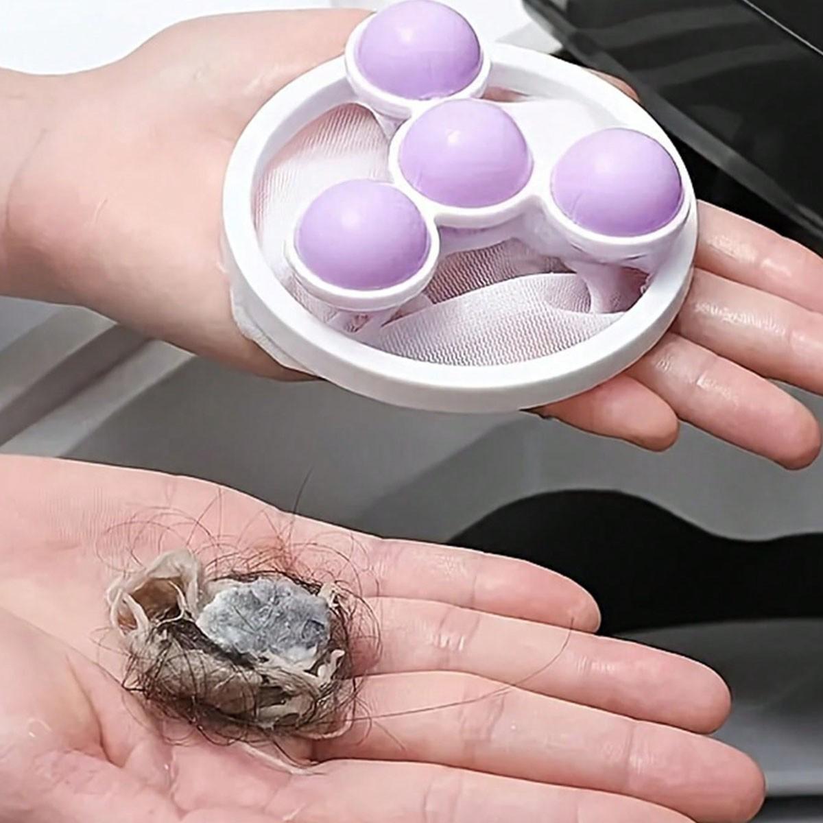 3-Pack Floating Lint Catcher Bags for Washing Machine, Reusable Pet Hair Remover, Home Cleaning Supplies, Laundry Lint Filter Nets