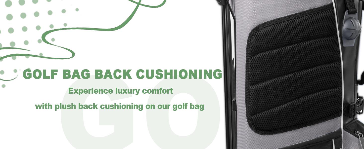14-Way Golf Stand Bag, Premium Lightweight Golf Bag with Full-Length Dividers, Interchangeable PE-Padded Straps & Stabilizing Kickstand - Plush-Lined Top with Waterproof Cover