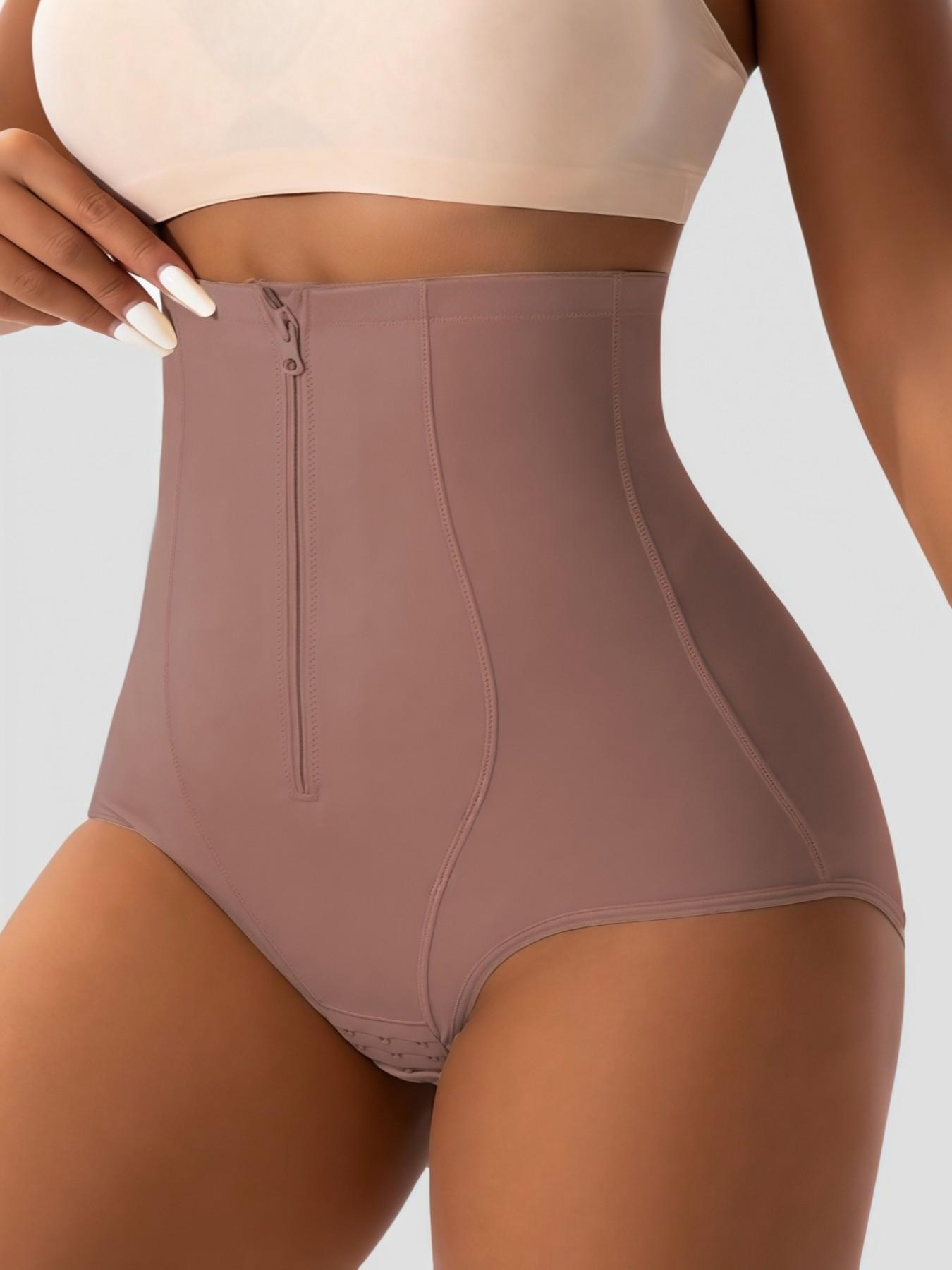 1 Count Women High Cincher Waist Shaping Panty,Butt Lifting Bottoms,Breathable Waist Belt,Double-Layer Reinforced Crotch Shorts,Solid Color High Compression Shapewear Briefs,Tummy Control Underwear,Suitable For All Seasons Multiple Occasions