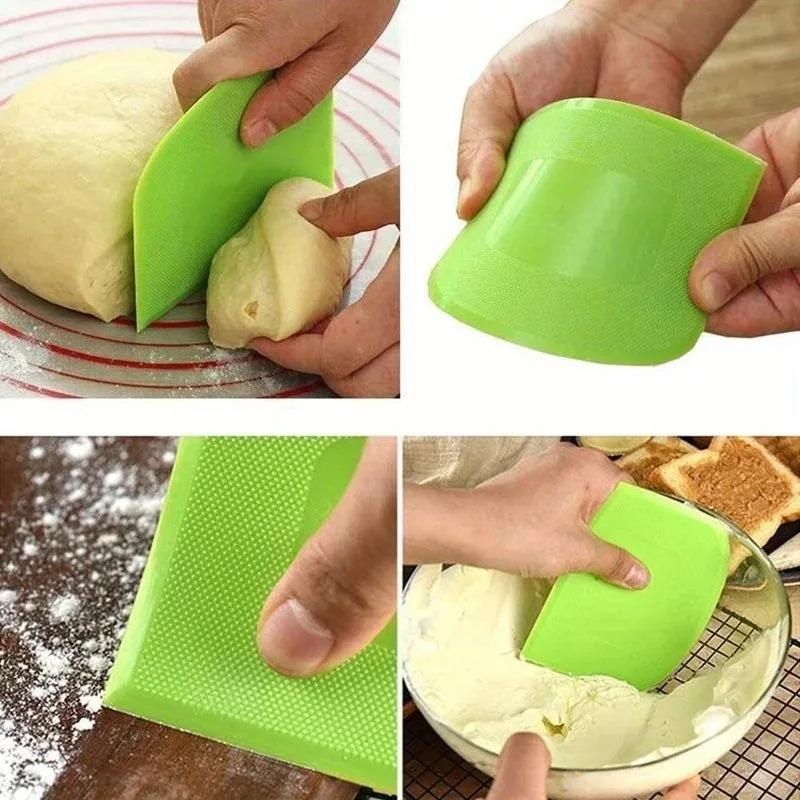 1pcs Multi-functional scraper kitchen dough cutter; soft scraper; baking cake cream scraper; baking kitchen small tool; Kitchen Utensils Tools