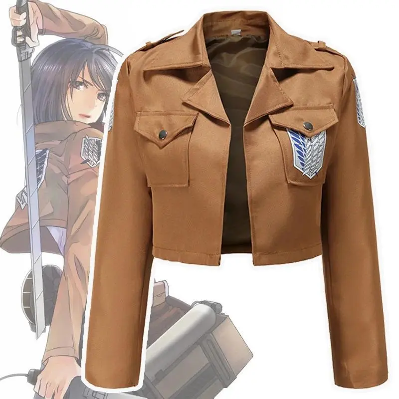 Adults Anime Attack on Titan Cosplay Shingeki No Kyojin Cosplay Legion Jacket Anime Brown Coat Halloween/Carnival Party Costume