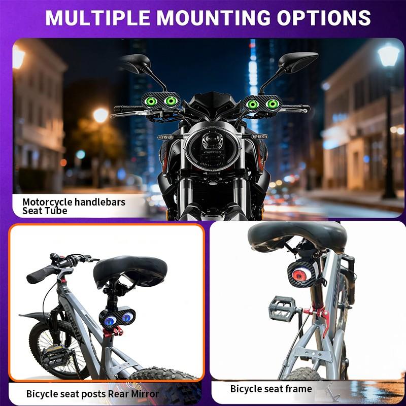 LED Dynamic Devil Eyes Light for Motorcycle/bicycle, 20 Modes Remote Control, Waterproof Decorative Light, Led Headlight, Model Xinghao A1